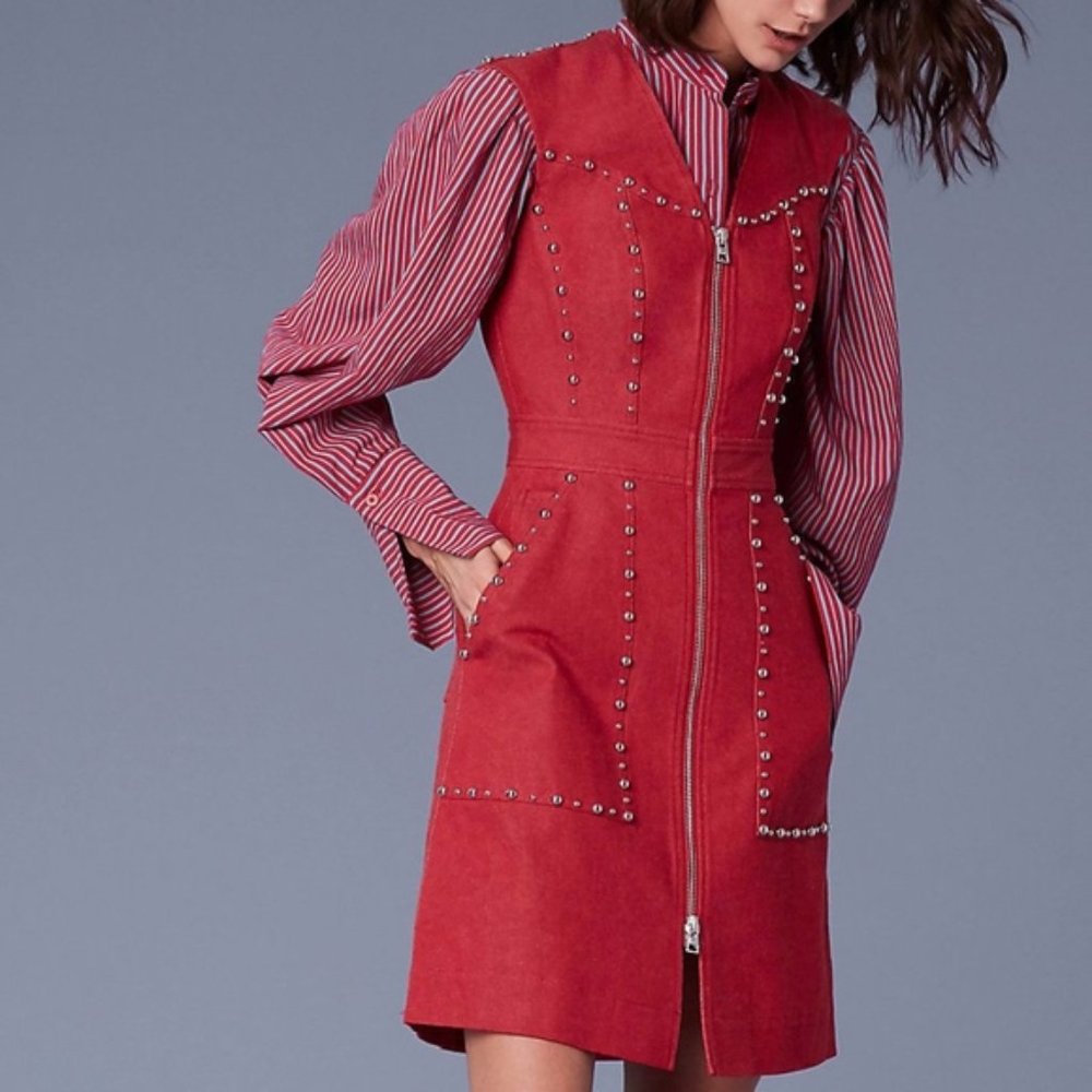 NWT Diane Von Furstenberg Zip Front Sheath Dress